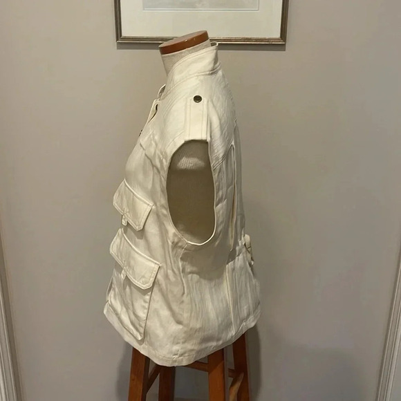 Anthropologie - Silky Utility Vest - Ivory - Size Small - Gently Used!! - Picture 11 of 15